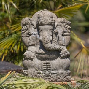 statue de jardin ganesh bali hinduen pierre naturelle