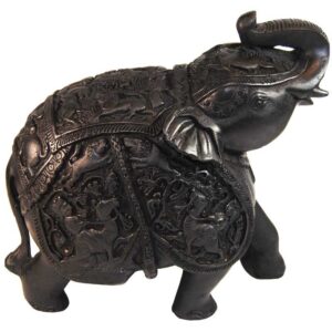statuette noire elephant